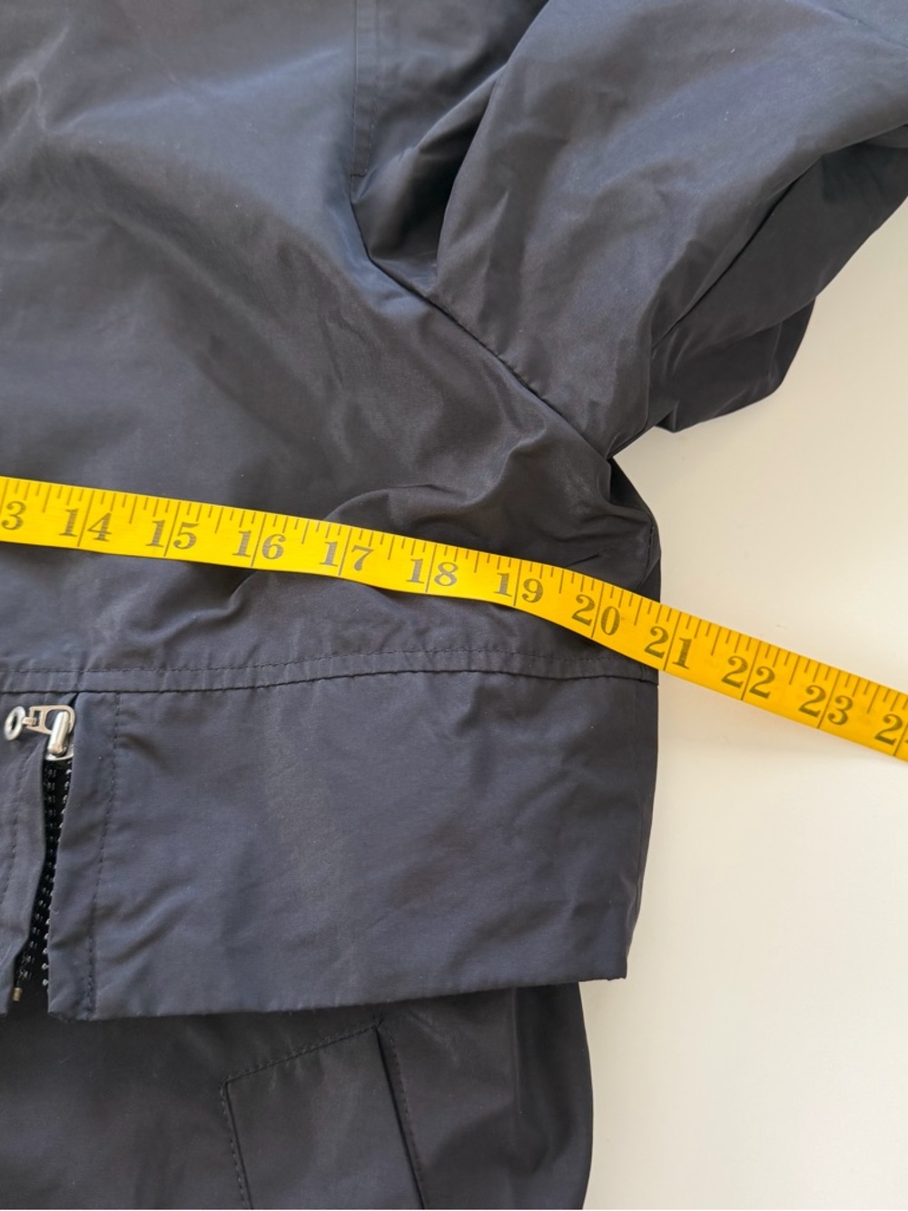 Vintage 1990s Fleet Street Hooded Black Trench Coat Gorpcore size 8Petite. - Picture 9 of 14